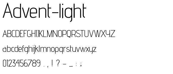 advent Light font
