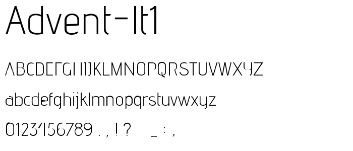 advent-Lt1 font