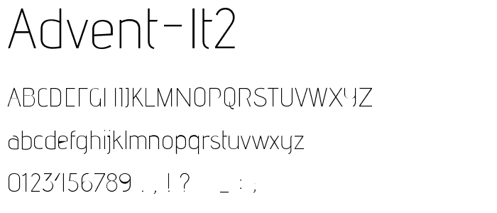 advent-Lt2 font