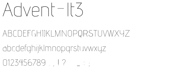 advent-Lt3 font