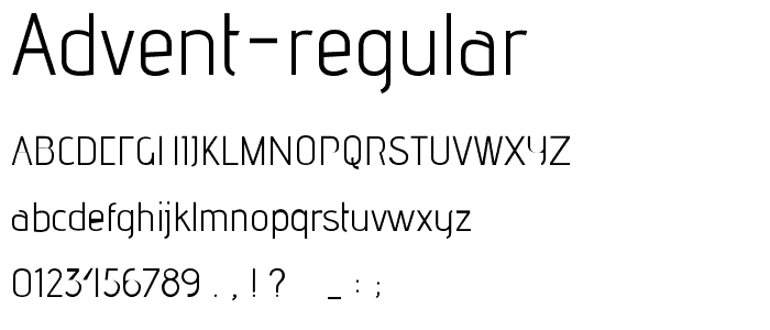 advent-Regular font