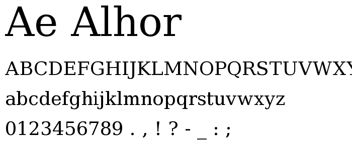 ae_AlHor font