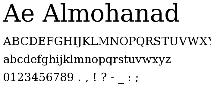 ae_AlMohanad font