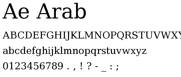 ae_Arab font