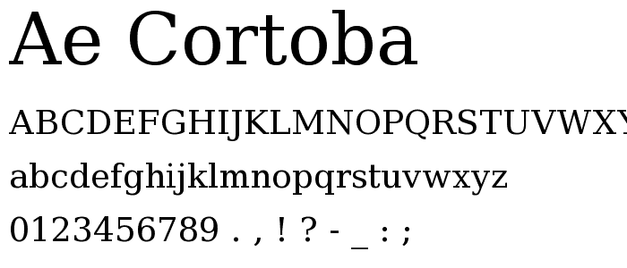 ae_Cortoba font