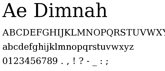 ae_Dimnah font