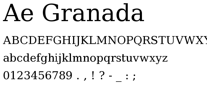 ae_Granada font