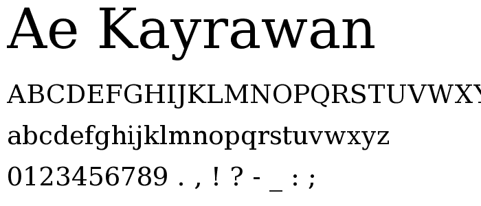 ae_Kayrawan font