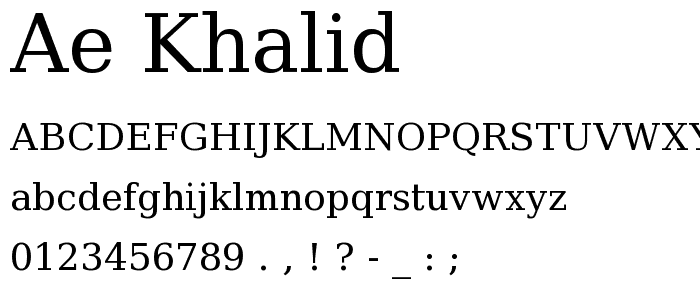 ae_Khalid font