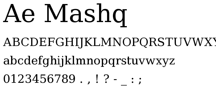ae_Mashq font