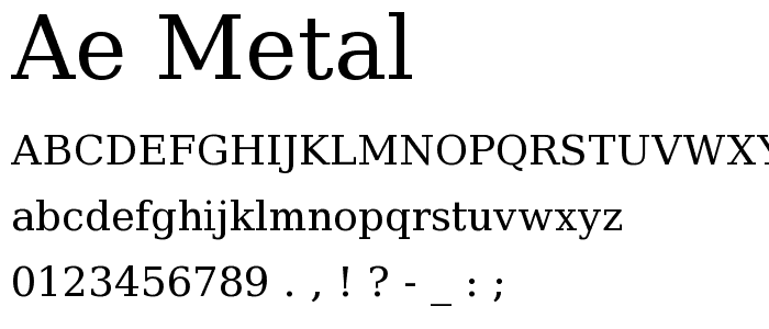 ae_Metal font