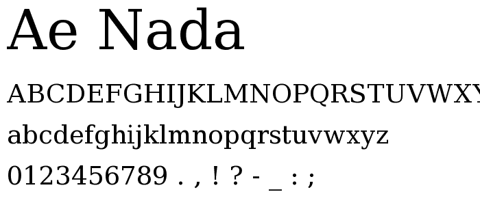 ae_Nada font