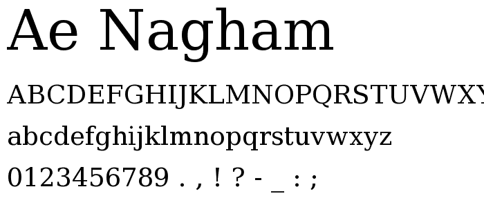 ae_Nagham font