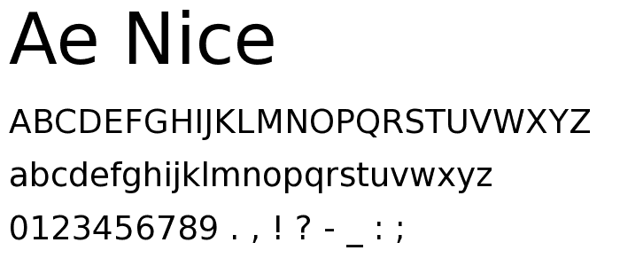 ae_Nice font