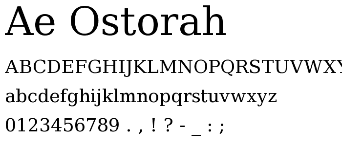 ae_Ostorah font