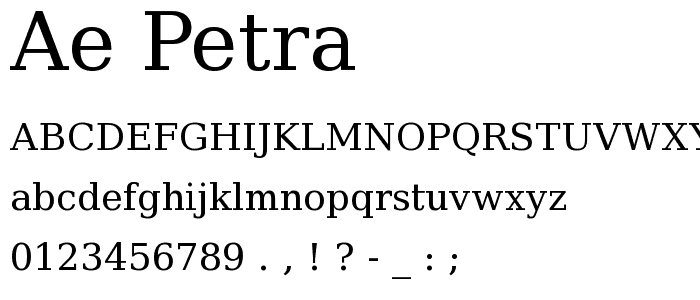 ae_Petra font