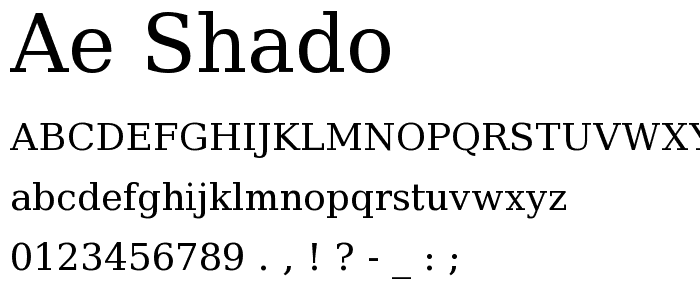 ae_Shado font