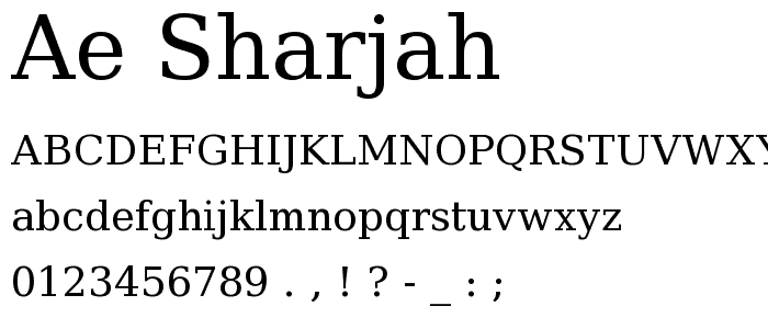 ae_Sharjah font