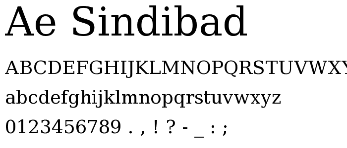 ae_Sindibad font