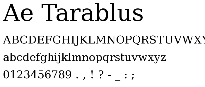 ae_Tarablus font