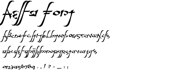 aelfa font