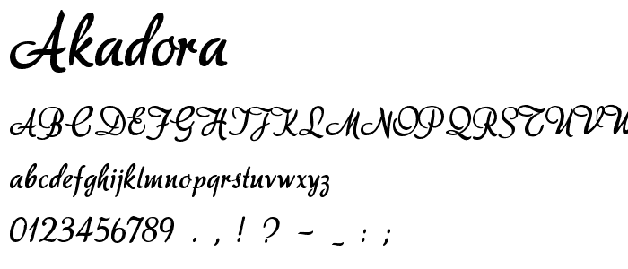 akaDora font