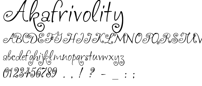 akaFrivolity font