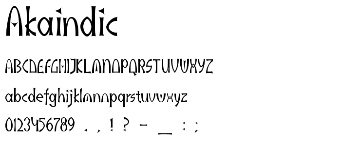 akaIndic font