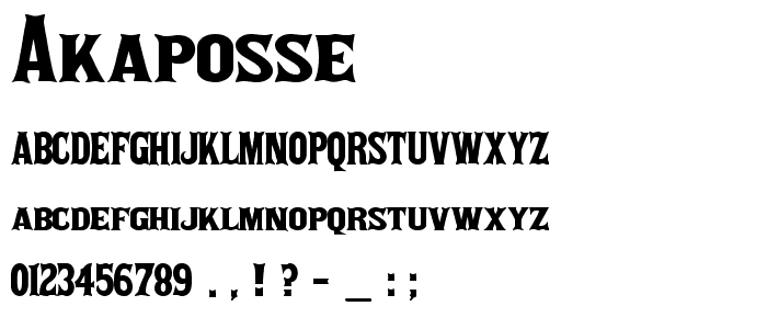 akaPosse font