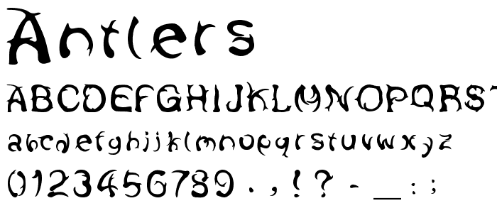 antlers font