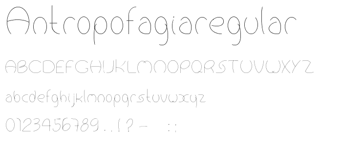 antropofagiaRegular font