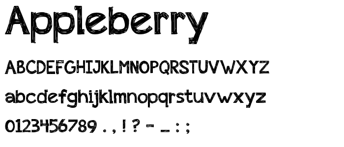 appleberry font