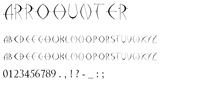 arrohunter font