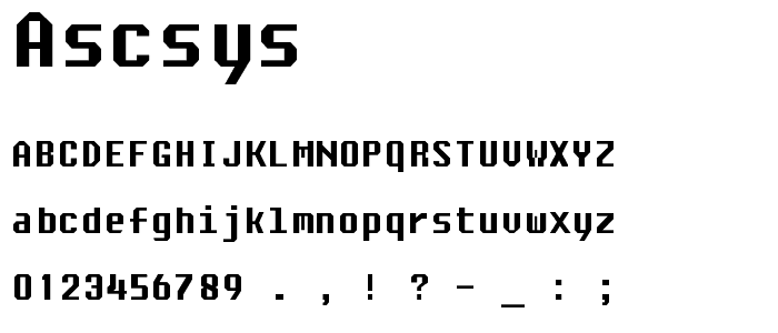 ascsys font