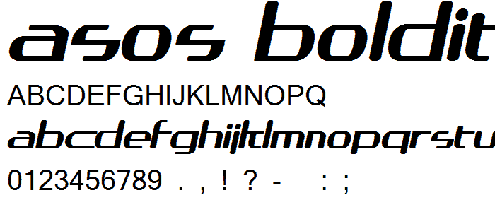 asos19101357 BoldItalic font