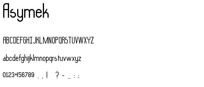 asymek font