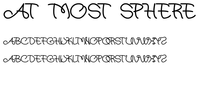 at most sphere font