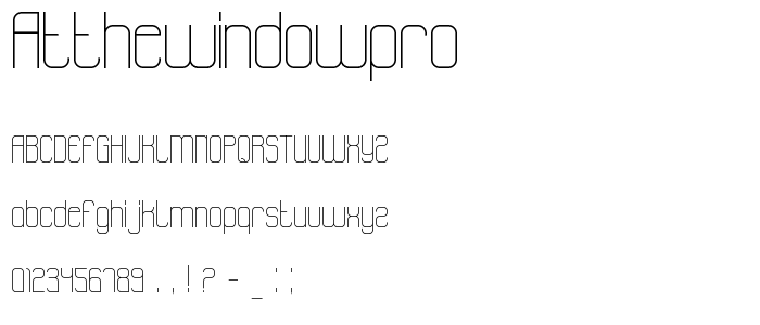 atthewindowPRO font
