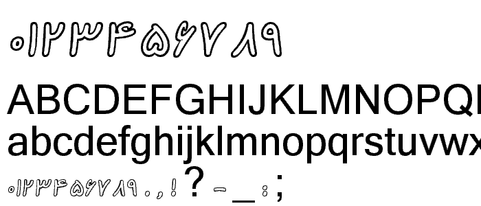 B Kamran Outline font