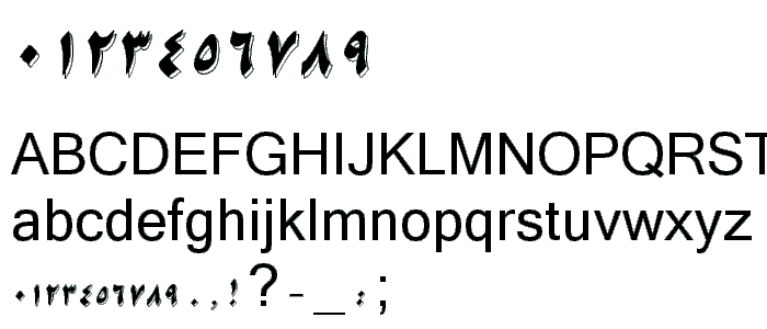 B Nikoo Italic font