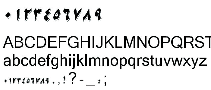 B Nikoo Italic police