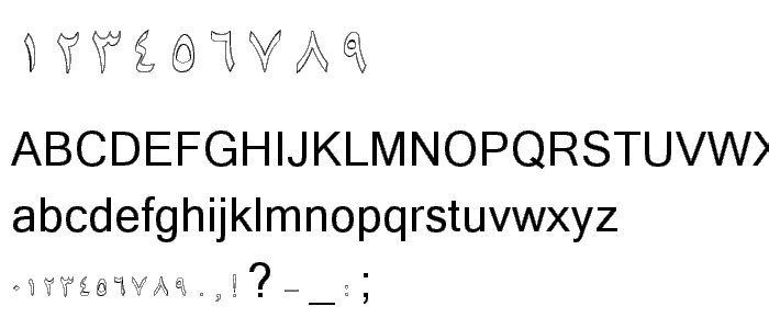 B Sepideh Outline font