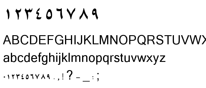 B Sepideh font