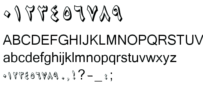 B Shadi font