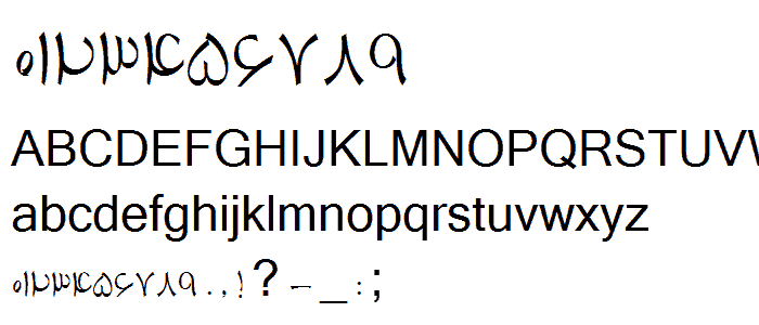 B Tabassom font