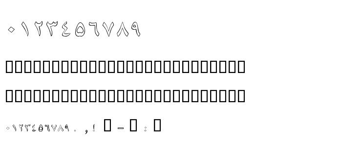 B Tawfig Outline font