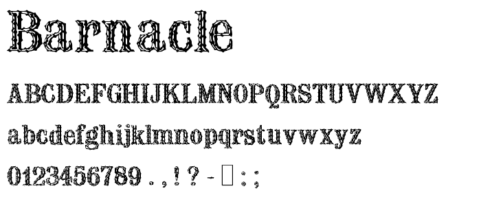 BARNACLE font