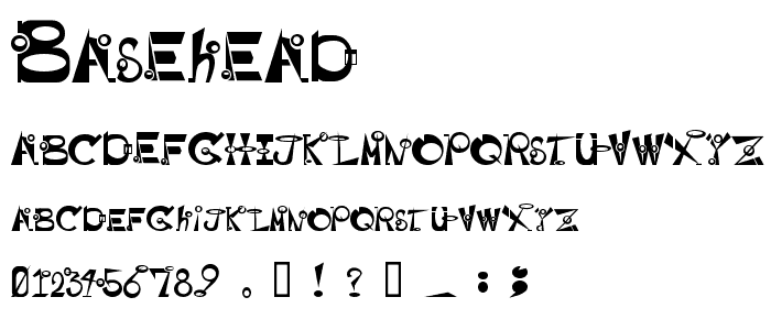 BASEHEAD font