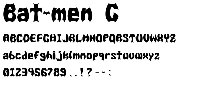 BAT MEN__G font