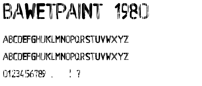 BAWetPaint-1980 font